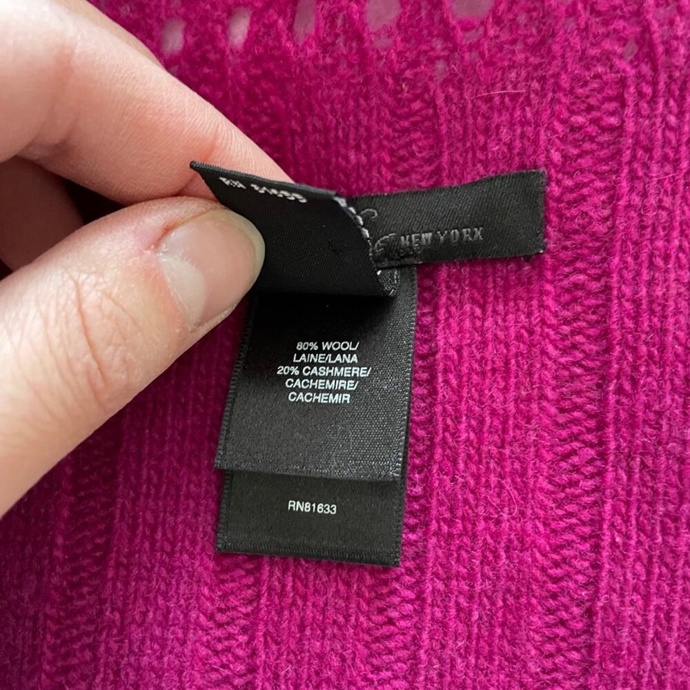 Kenneth Cole - Wool & Cashmere Multi Use Pointelle Knit Scarf - Picture 7 of 7